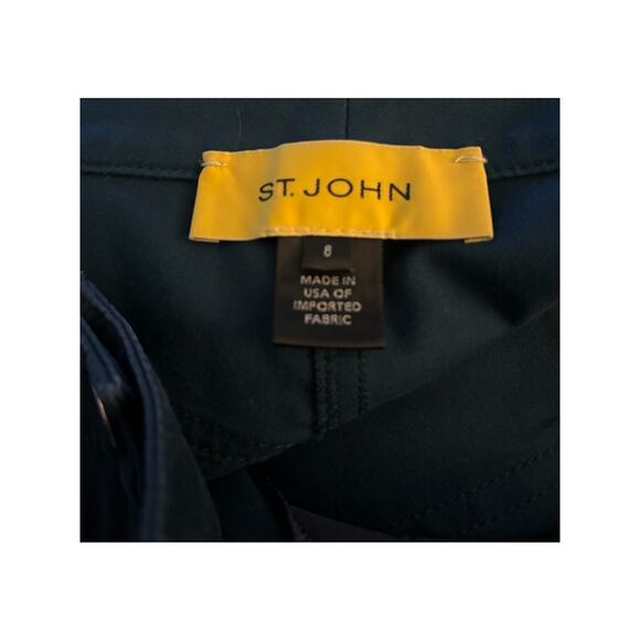 St. John Cropped Trousers, Blue, Women's Size 8 - Picture 2 of 3
